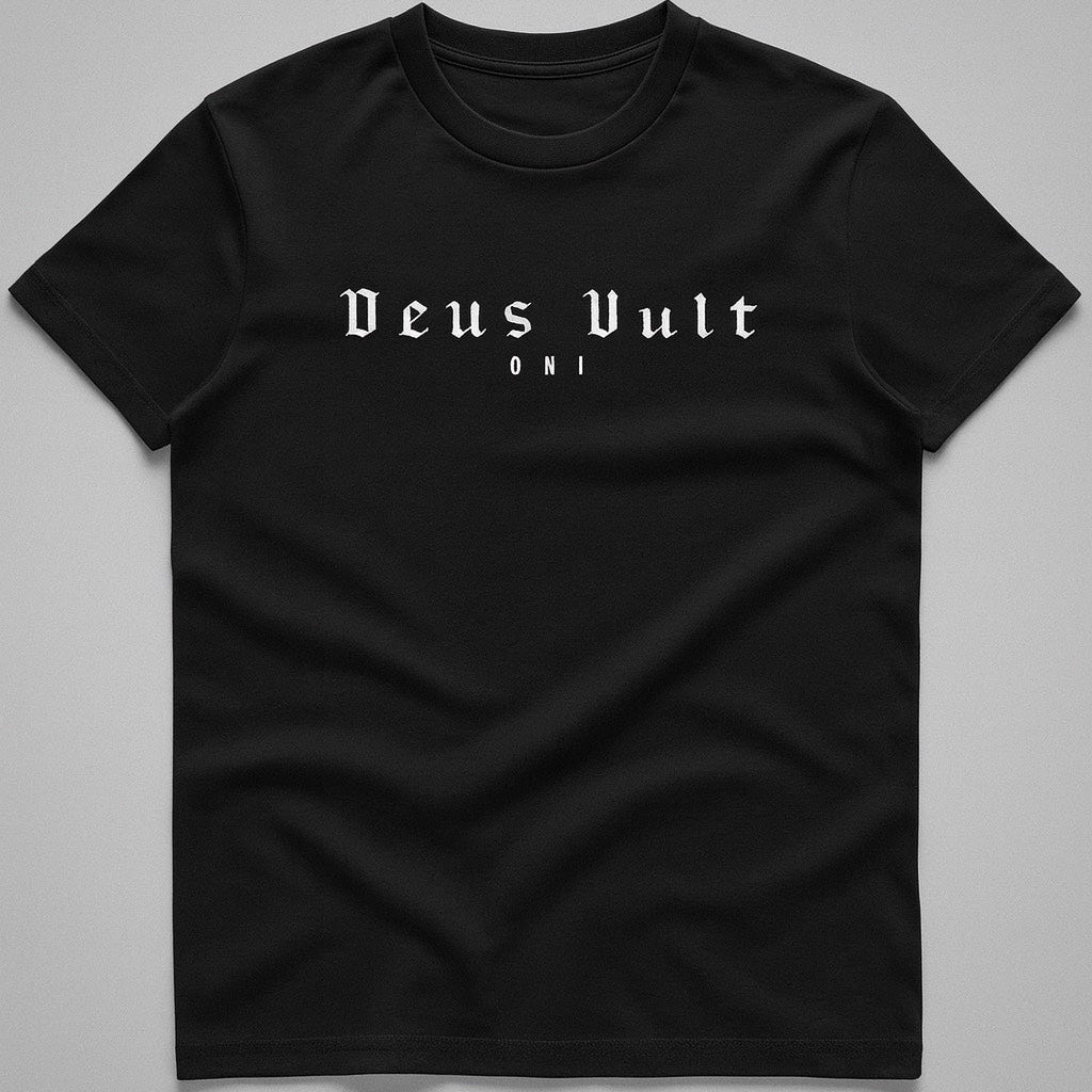 'Deus Vult' Schwarzes Shirt