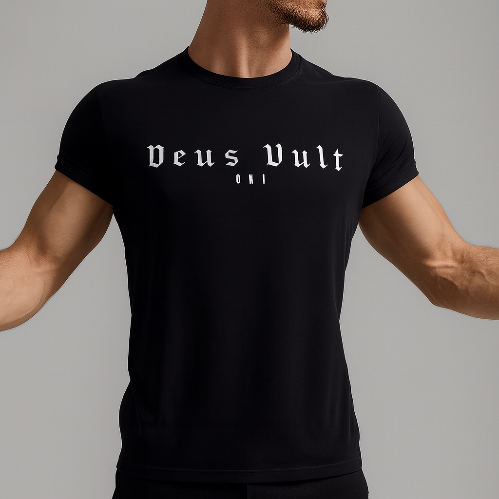 'Deus Vult' Schwarzes Shirt