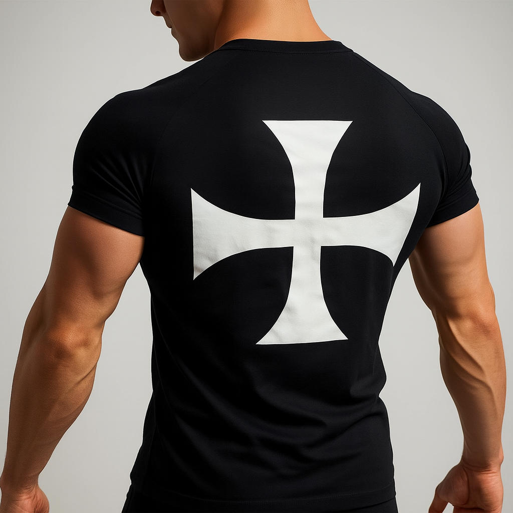 'Deus Vult' Schwarzes Shirt